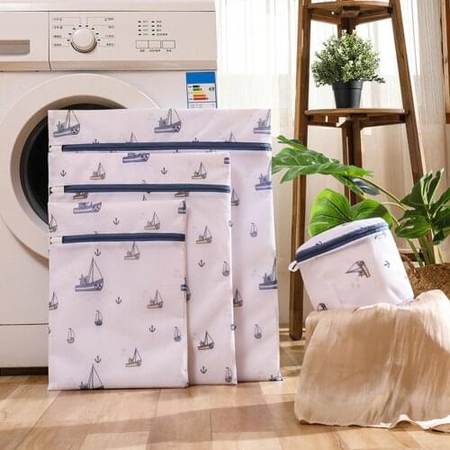 Wash Bag Eco-friendly Unique Pattern Polyester Thickened Underwear Garment Bag Laundry Storage Organization Laundry Bags
