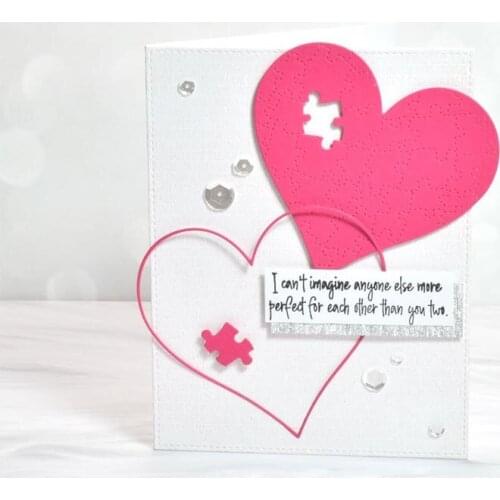 Heart Patch Metal Cutting Dies Stencils For DIY Scrapbooking Decorative Embossing Suit Paper Card Die Cutting Template New 2019