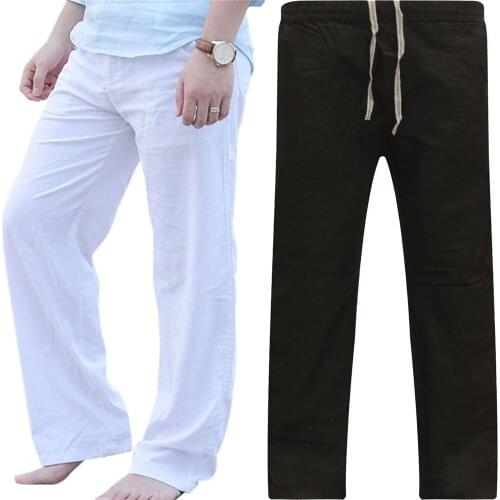 Mens Yoga Pants Casual Pants Men Solid Color Loose Drawstring Dacing Pants Straight Wide Leg Sweatpants Male Joggers Pants