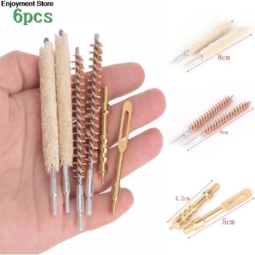 6pcs .30cal 7.62mm Bore Brush Kit,Gun Clean Brush For Thread 8-32 Hand Gun Rod Brush Professional Gun Cleaning Tool Cleaning Kit