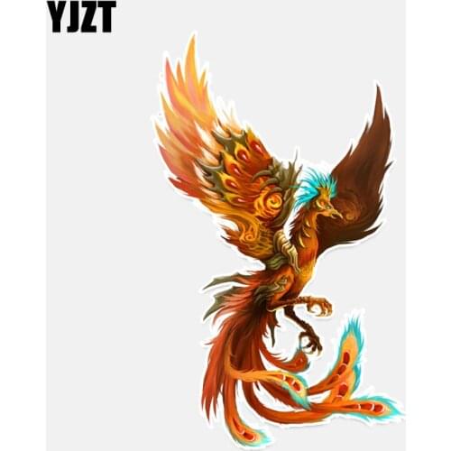 YJZT 10.2*16.3CM Beautiful Phoenix Flying Wings PVC Car Sticker 11A0068