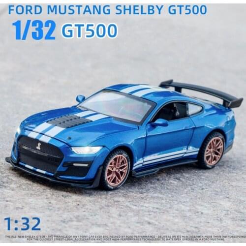 New 1:32 Ford Mustang Shelby GT500 Modified Sports Alloy Car Model Diecasts Simulation Metal Toy Vehicles Collection Kids Gift