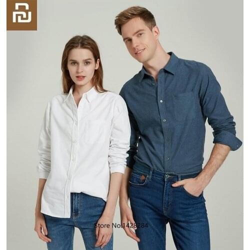 New Classic solid color flannel casual Shirts 100% cotton Couple long sleeve shirt Man woman Dress Shirt
