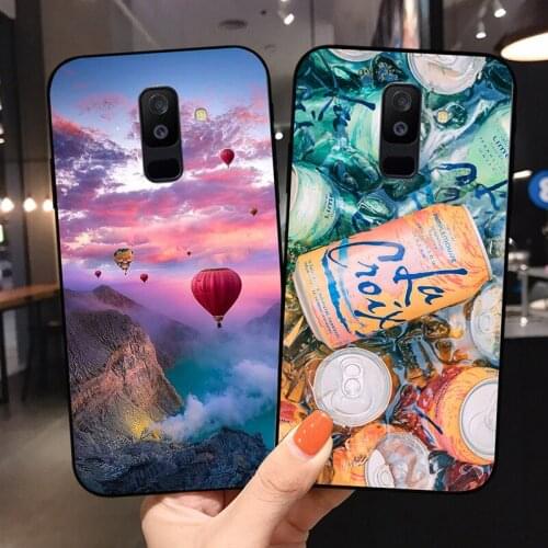 Printed Case For Samsung Galaxy A6 A8 Plus A7 A9 2018 A5 A3 2017 Cover Original Cute Printing Drawing silicone Phone Case Shell