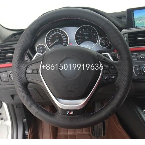 Customized High quality Black Artificial Leather car steering wheel cover For BMW F20 2012-2018 F45 2014-2018 F30