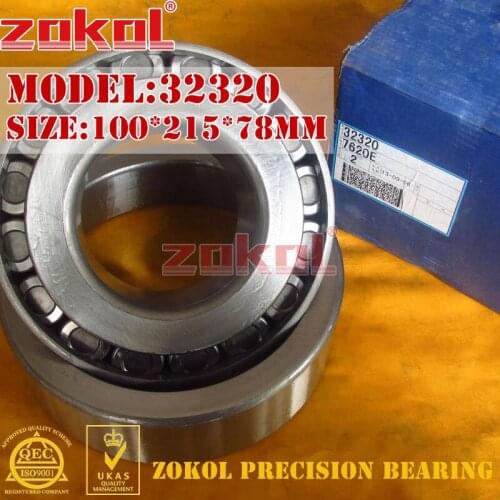 ZOKOL bearing 32320 7620E Tapered Roller Bearing 100*215*78mm