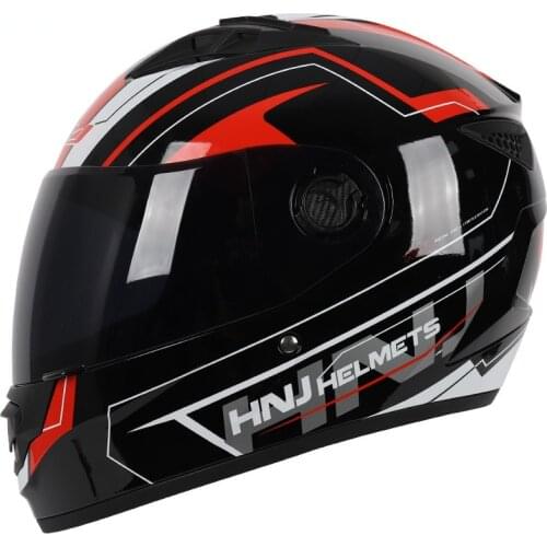 Full Face Helmet Motorcycle Riding Safety Crash Cap Racing Helmet Scooter Go Kart Motorcross Dirt Bike Cascos Para Moto HNJ4015