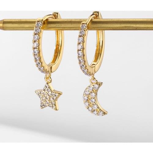 PUNKI 2021 New Simple Metal U Shape B Letter Pendant Drop Earrings Dual Purpose Removable Paris Fashion for Women Girl Jewelry