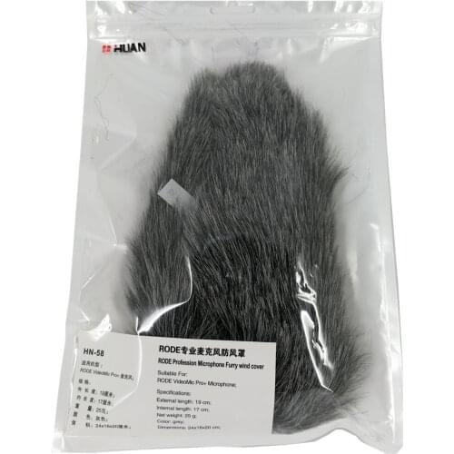 Furry Windscreen Windshield for Rode VideoMic Pro+ Plus Mic Microphone w/ Rycote Lyre shockmounting similar to DeadCat VMP