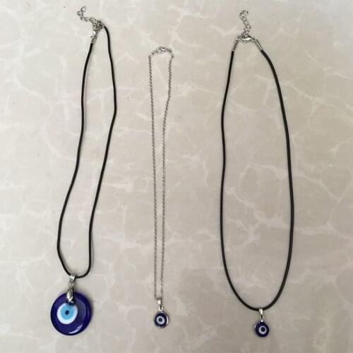 Blue Turkish Evil Eye Necklace Choker Resin Round Pendant Charms Necklace For Women Men Jewelry Lucky Amulet Accessories Gift