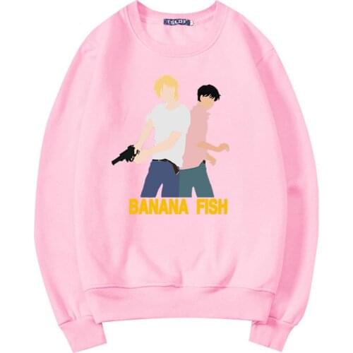 Japanese Anime Banana Fish Print Hoodie Women Kawaii Harajuku Manga Sweatshirt Spring Autumn Cartoon Aesthetic Pullovers