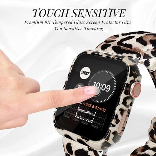 Hard Leopard Protective Case for Apple Watch 44mm 40mm 42mm 38mm Full Cover Ultra-Thin Screen Protector iWatch Series SE 6 5 4 3