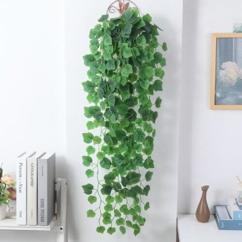 High Grade Home Office Store Artificial Plant Decoration Green Plant Simulation DIY Wall Hanging IVY Leaf Chlorophytum Landscape