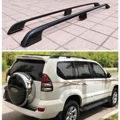 High Quality Aluminum Alloy Screw Installation Top Roof Rack Rail Luggage For Toyota Land Cruiser PRADO FJ120 LC120 2003-2009
