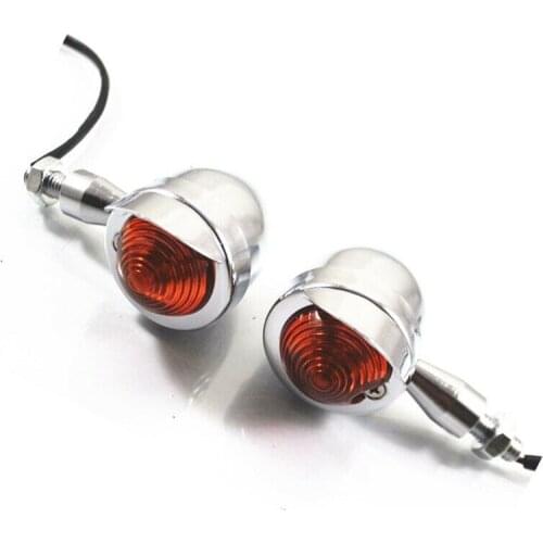 Amber Turn Signal Light W/ Visor For Harley Honda Kawasaki Suzuki Yamaha CB VTX