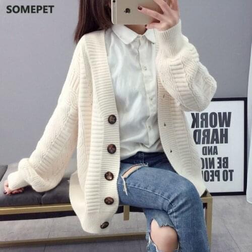 Womens Sweater Cardigan jacket Female Loose Korean Fashion Student Spring And Autumn Sweater Trend Woman 2021 Women cardigans