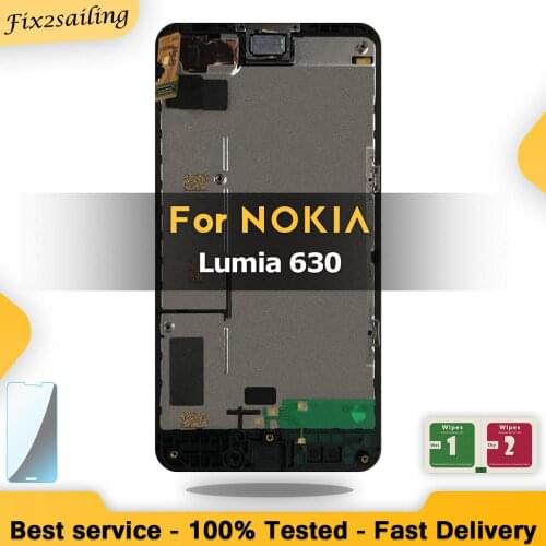 4.5" LCD For Nokia Lumia 630 635 Display Touch Screen Digitizer Assembly Replacement Parts With Frame
