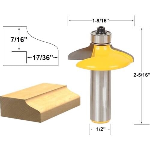 1pcs Drawer & Cabinet Door Front Edging Med. Ogee Router Bit-1/2" Shank