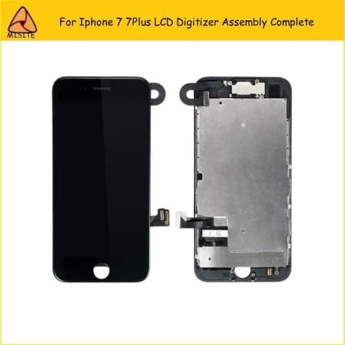 10PC/Lot Phone LCD Assembly Complete for Iphone 7/7G LCD Screen Digitizer Complete with Front Camera Flex Home Button Flex Parts