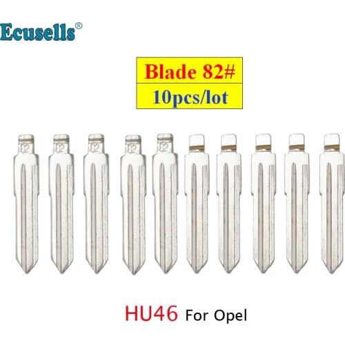 10PCS/lot Universal Flip Remote Key Blade 82# Car Key Blank For Vauxhall Opel With Left Groove NO. 82 HU46 fly key
