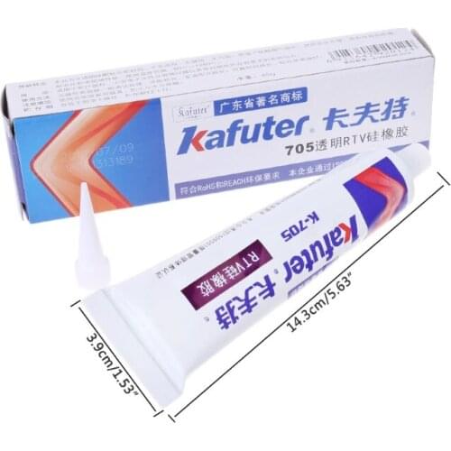 2pcs/lot K-705 Transparent RTV Silicone Rubber Adhesive Grease Sealant Electronic Glue 45g