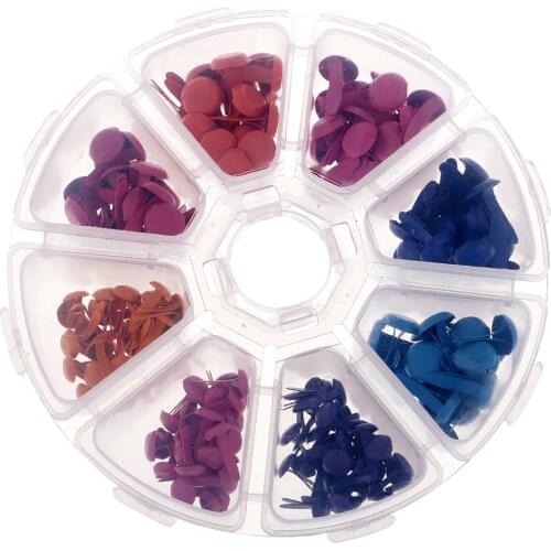 200pcs Mixed Pastel Metal Brads 5mm 7mm Scrapbooking Embellishment Fastener Brads Metal Craft DIY Cardmaking Stamping Split Pins