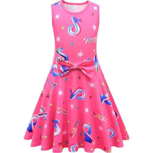 2021 Fashion Girls Dresses For Tik Tok Princess Kids Dress Children Girl Birthday Party Vestidos TIK TOK Baby Dress