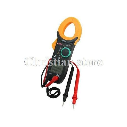 3266TD Current Volt Resistor Temperature Digital Clamp Multimeter w Testing Lead