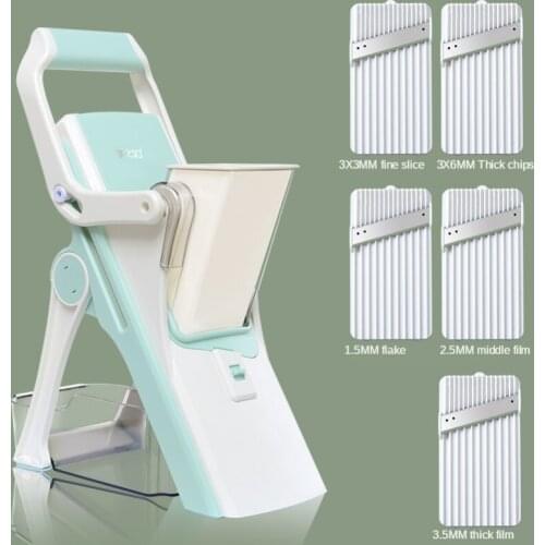 5 In 1 Multi-Function Veggie Chopper Beef Lemon Potato Chips Slicer Grater Anti-Corrosion Labor-Saving Safe Kitchen Gadgets