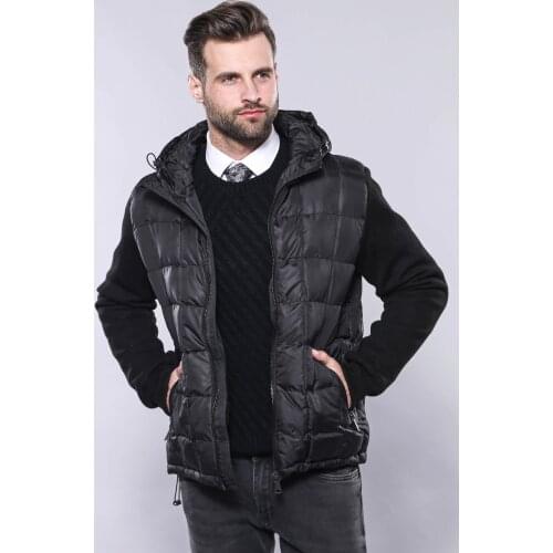 Hooded Black Coat Jacket Wessi