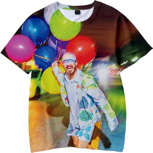 J BALVIN T-shirt Fashion O-neck Mens Tshirt Women Summer Short Sleeve Casual Harajuku Streetshirt Unisex Mems Clothing 3D