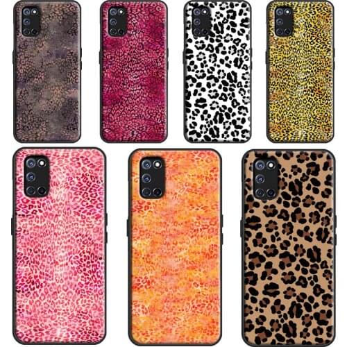 Leopard Print Phone Case For OPPO Find X2 X3 Pro A1K A15 A3S A5S A52 A72 A83 A91 A93 A31 A53 A5 A9 2020