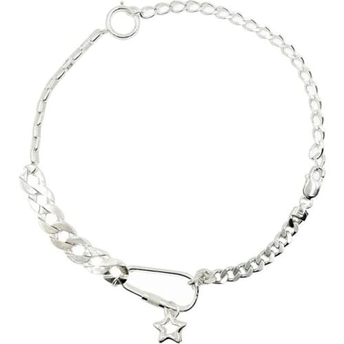 Stainless Steel Fashion Trend Thick Chain Star Irregular Necklace Charm Necklace Unique Necklace Jewelry Gift