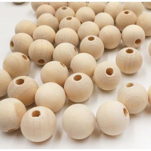 10-500pcs Natural Color Wood Beads Round Spacer Wooden Beads Eco-Friendly Wooden Balls 4 6 8 10 12 14 16 18 20 25 30mm DIY