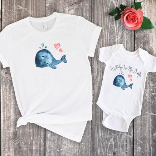 Daddy and Son Matching Clothes Letter Casual Top I Love My Daddy Shirt Cute Fathers Day Shirt Baby Girl Clothes