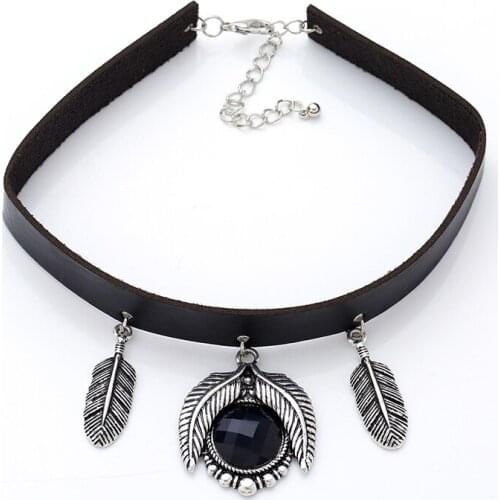 2018 New Fashion Bohemian choker necklace set alloy pendant necklace jewelry colours Ancient silver and black beadsnecklace