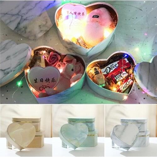 Heart Shape Gift Box for Luxury Style Flower Arrangements Paper Mache Box for Gifts Christmas Flowers Gifts SEC88