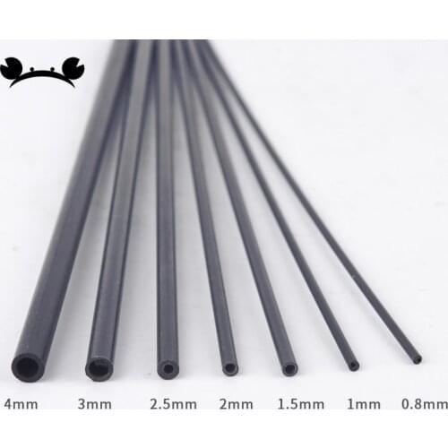 8pcs/lot Carbon Fiber Hollow Tube 2mm/3mm/4mm/5mm/6MM (200mm or 400mm length) for Quadcopter Multicoptor