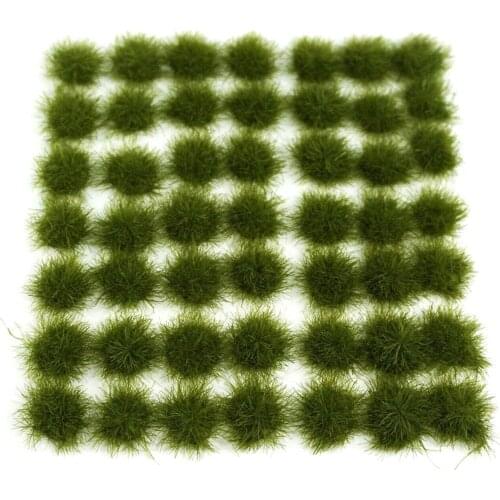 147Pcs Grass Cluster Static Grass Tufts For 1:35 1:48 1:72 1:87 Sand Table Architecture Model Toy Gift - Dark Green/Medium Green