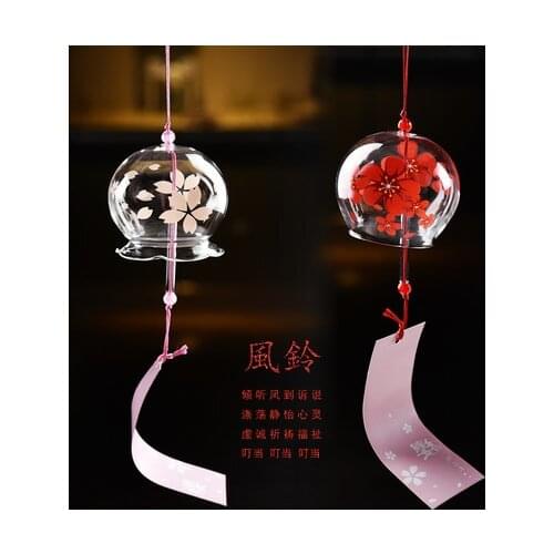 In 2017 the latest Japanese wind chimes glass bells, wind chimes home decor wall hanging windchimes Home Furnishing decoration