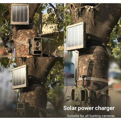 Outdoor Solar Panel Charger Suitable For HC-801 DL001 Hunting Trail Cameras Feeder Kit Forest Wild Game Camera USB Adapter