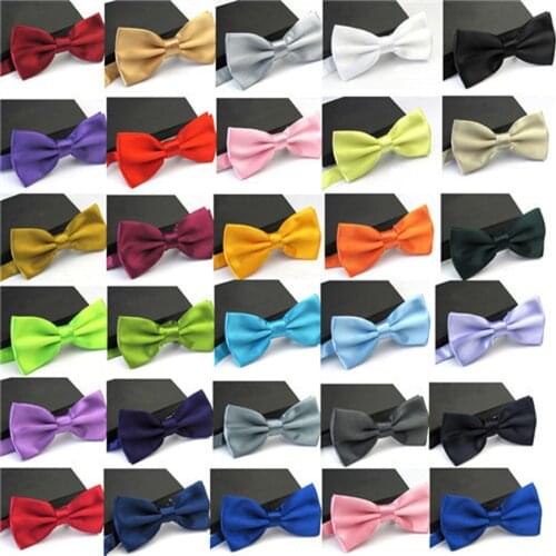 New 1Pc Mens Bow Tie Fashion Classic Satin Tuxedo Ties For Men Wedding Party Adjustable Bowtie Butterfly Mens Ties