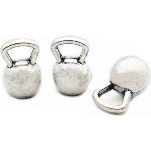 12pcs/lot Alloy Exercise equipment Dangle Charms NO Lobster Clasp Hanging Charm For Bracelet&Pendant Necklace Accessory