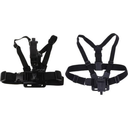 2 Pieces Chest Body Adjustable Harness Strap Holder ABS For Black