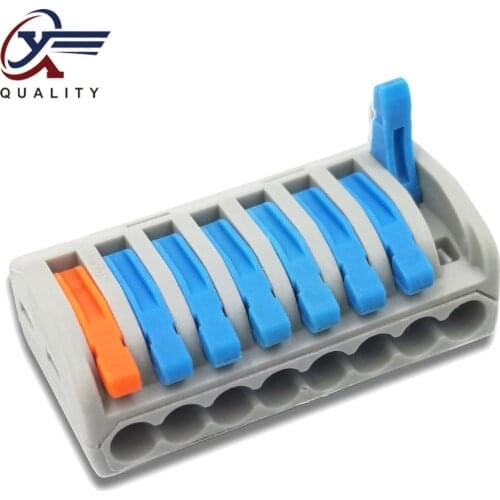 30/50/100 PCS/lot PCT-218 color / 222-218 mini fast wire Connectors Universal Compact Wiring Connector push-in Terminal Block