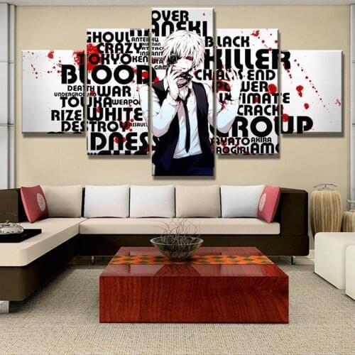 5 Piece Wall Art Canvas Prints Anime Picture Tokyo comics Figure Poster Modern Home Decorative Bedroom Decoration Paintings