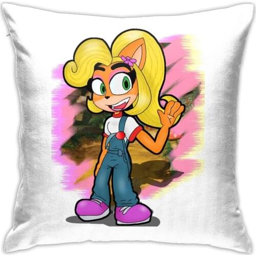 Anime Crash Bandicoot Double Picture Pillowcase Pillow Case Cover Cushion Seat Bedding 45*45cm