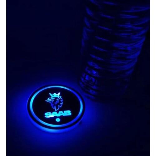Car LED atmosphere lamp Water cup lamp Car Colorful water cup lamp car decorate light For saab 9-2X 9-3 9-4X 9-5 93 95 900 9000