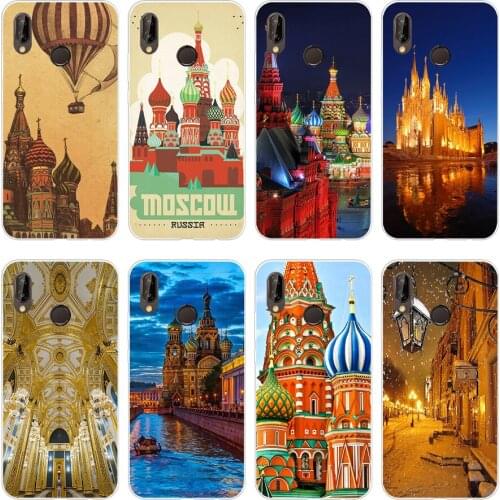 64H Welcome to the beautiful Moscow of Russia Soft Silicone Tpu Cover Case for huawei Nova 3 3i p smart