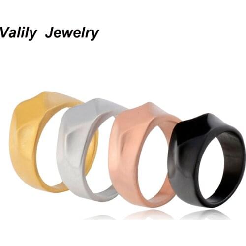 EdgLifU Black Ring Vintage Punk Men Ring Stainless steel Biker Finger Geometric Rings for Man Fashion Jewelry Wholasale